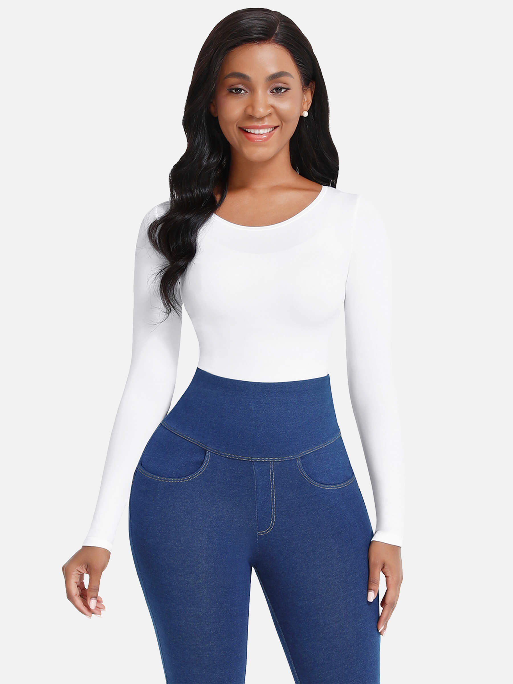 Lange Mouw Corrigerende Thong Bodysuit: Vormgevend, Comfortabel & Naadloos