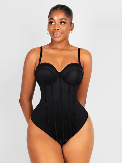 GALVIER Shapewear Buikcontrole Korset String Bodysuit: Naadloos Vormgevend Comfort