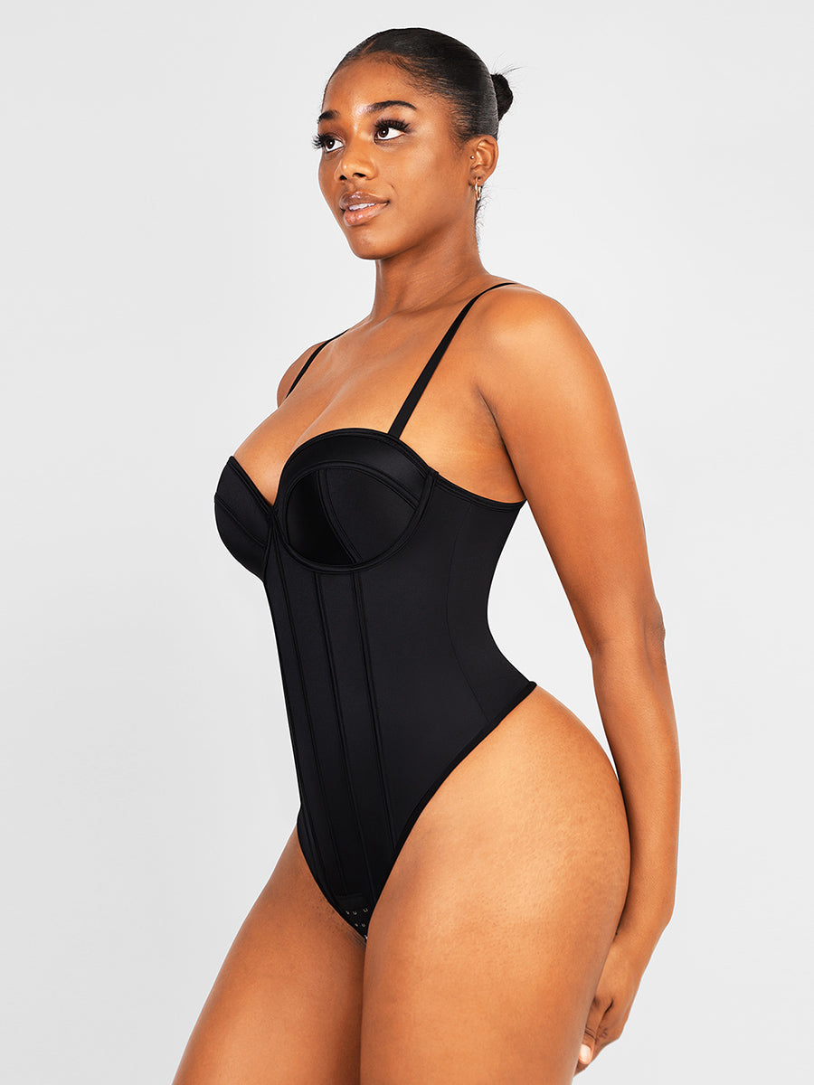 GALVIER Shapewear Buikcontrole Korset String Bodysuit: Naadloos Vormgevend Comfort