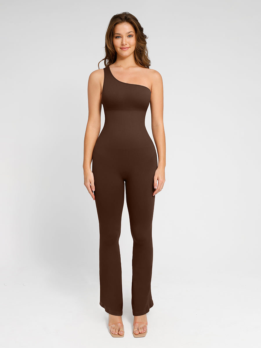 Stijlvolle One Shoulder Jumpsuit Dames: Elegante Asymmetrische Pasvorm voor Speciale Gelegenheden