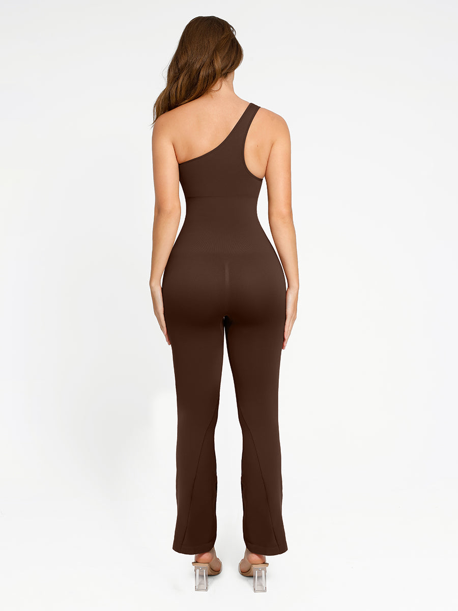 Stijlvolle One Shoulder Jumpsuit Dames: Elegante Asymmetrische Pasvorm voor Speciale Gelegenheden