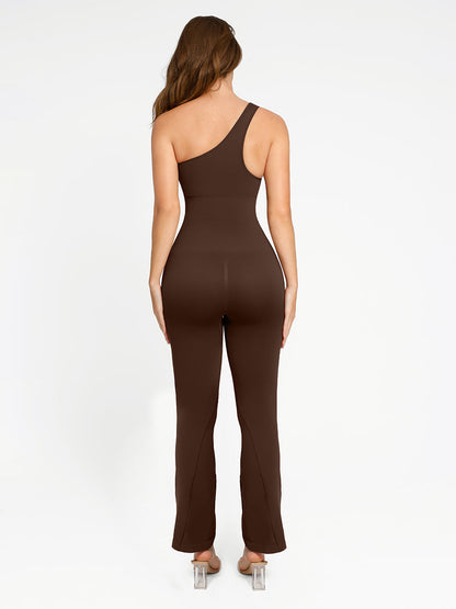 Stijlvolle One Shoulder Jumpsuit Dames: Elegante Asymmetrische Pasvorm voor Speciale Gelegenheden