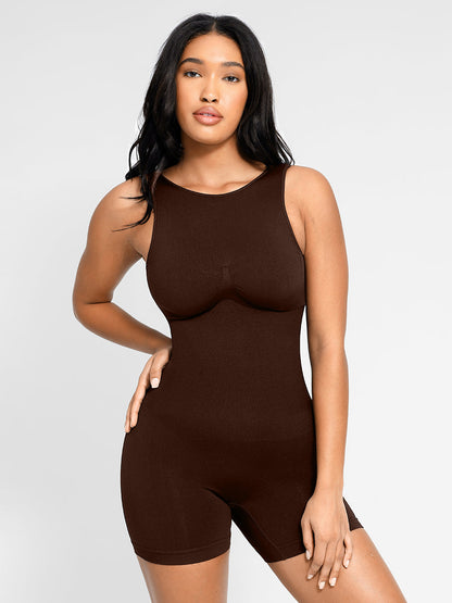 Comfortabele High-Neck Romper met Geïntegreerde Shapewear - Perfecte Pasvorm