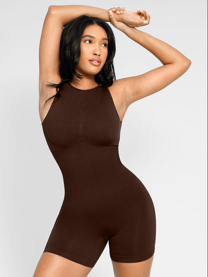 Comfortabele High-Neck Romper met Geïntegreerde Shapewear - Perfecte Pasvorm