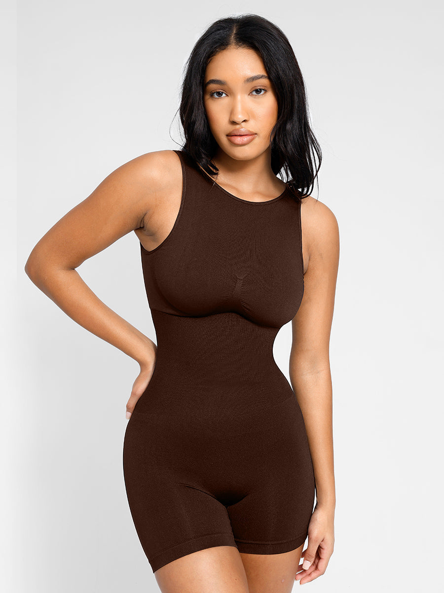 Comfortabele High-Neck Romper met Geïntegreerde Shapewear - Perfecte Pasvorm
