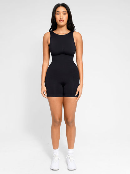 Comfortabele High-Neck Romper met Geïntegreerde Shapewear - Perfecte Pasvorm