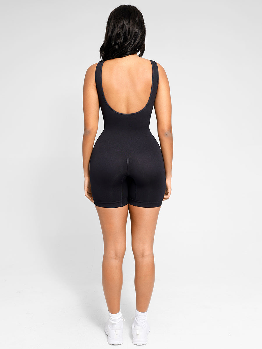 Comfortabele High-Neck Romper met Geïntegreerde Shapewear - Perfecte Pasvorm