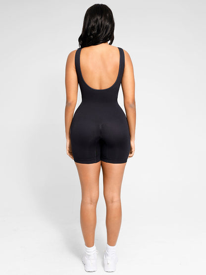 Comfortabele High-Neck Romper met Geïntegreerde Shapewear - Perfecte Pasvorm