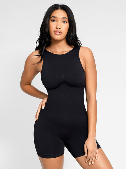 Comfortabele High-Neck Romper met Geïntegreerde Shapewear - Perfecte Pasvorm