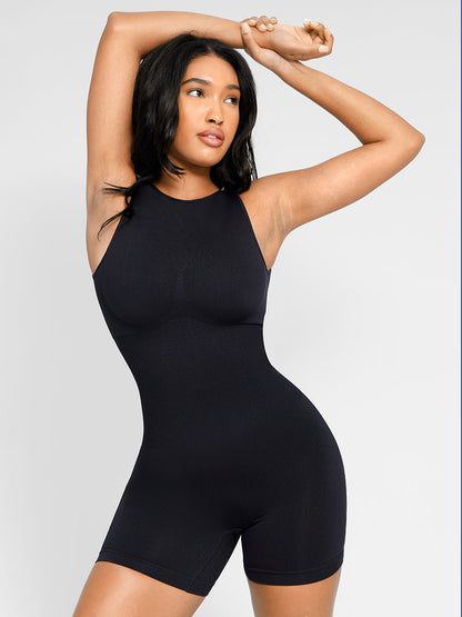 Comfortabele High-Neck Romper met Geïntegreerde Shapewear - Perfecte Pasvorm