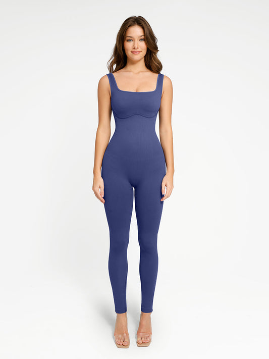 Stijlvolle Vierkante Hals Shapewear Romper Dames - Ingebouwde Vormgeving - Comfortabel & Flatterend