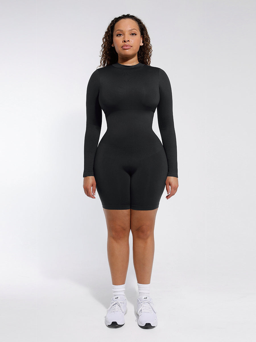 GALVIER. Comfortabele Lange Mouw Shapewear Jumpsuit | Gestroomlijnd & Elegant Figuur