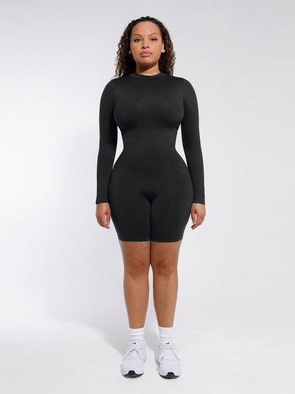 GALVIER. Comfortabele Lange Mouw Shapewear Jumpsuit | Gestroomlijnd & Elegant Figuur
