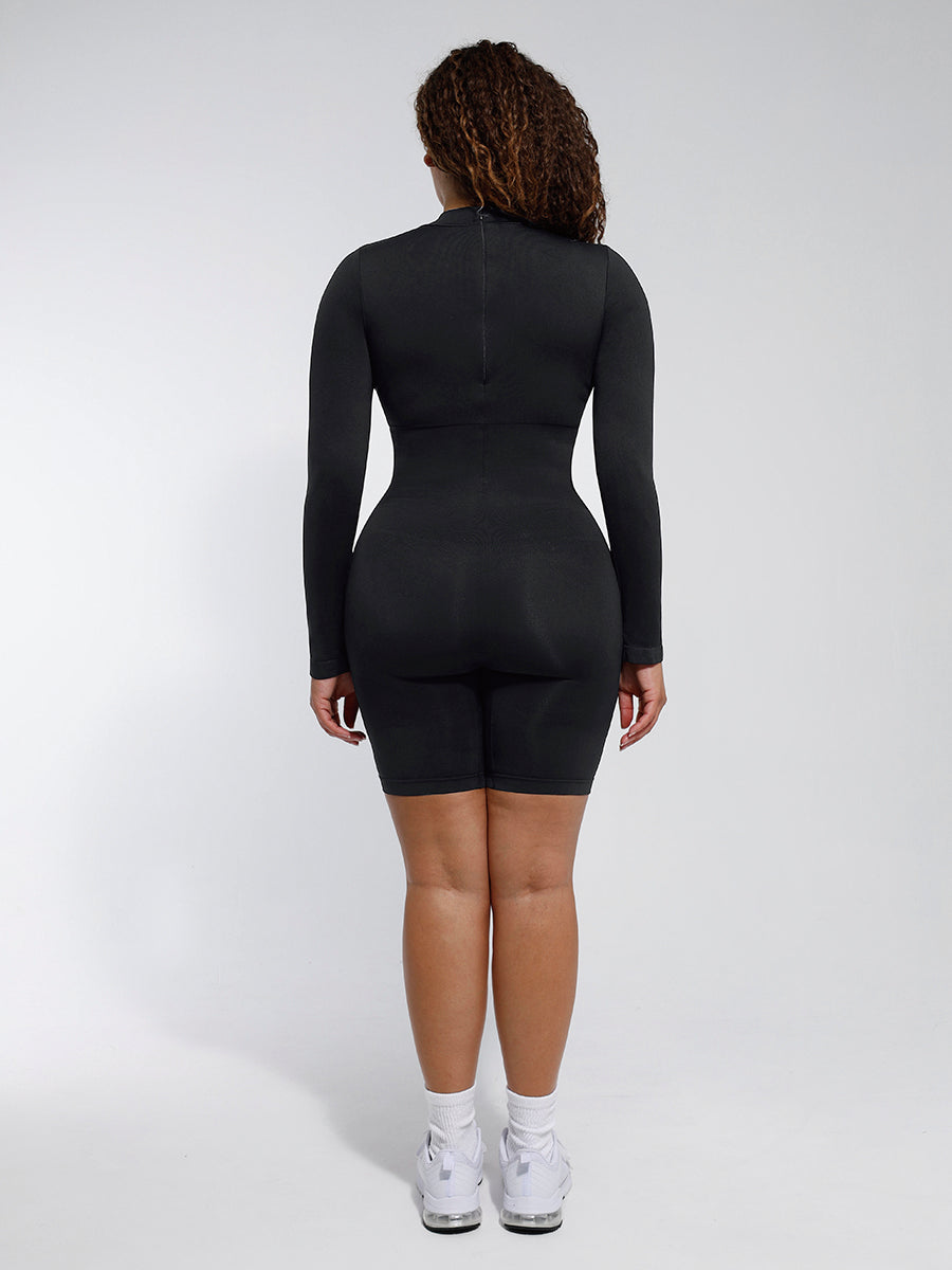 GALVIER. Comfortabele Lange Mouw Shapewear Jumpsuit | Gestroomlijnd & Elegant Figuur