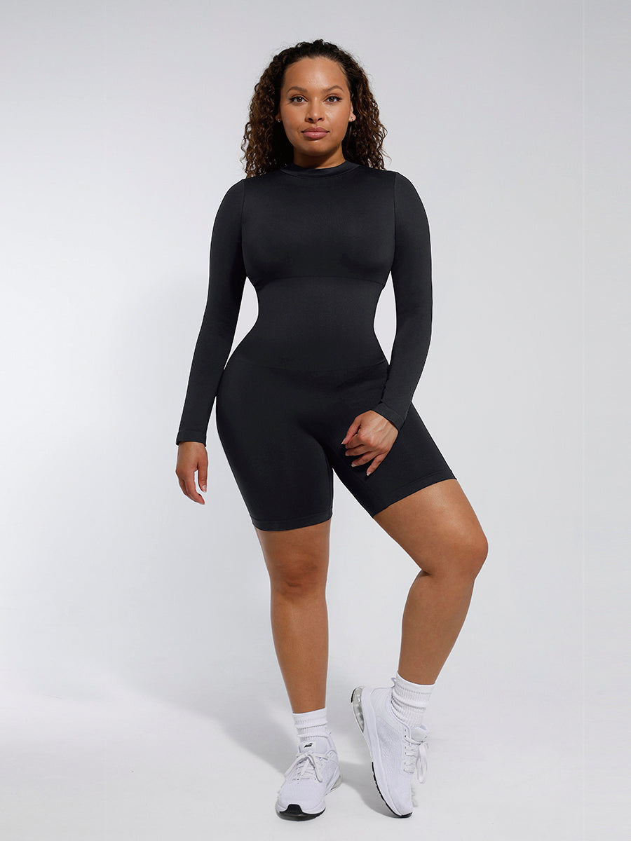 GALVIER. Comfortabele Lange Mouw Shapewear Jumpsuit | Gestroomlijnd & Elegant Figuur