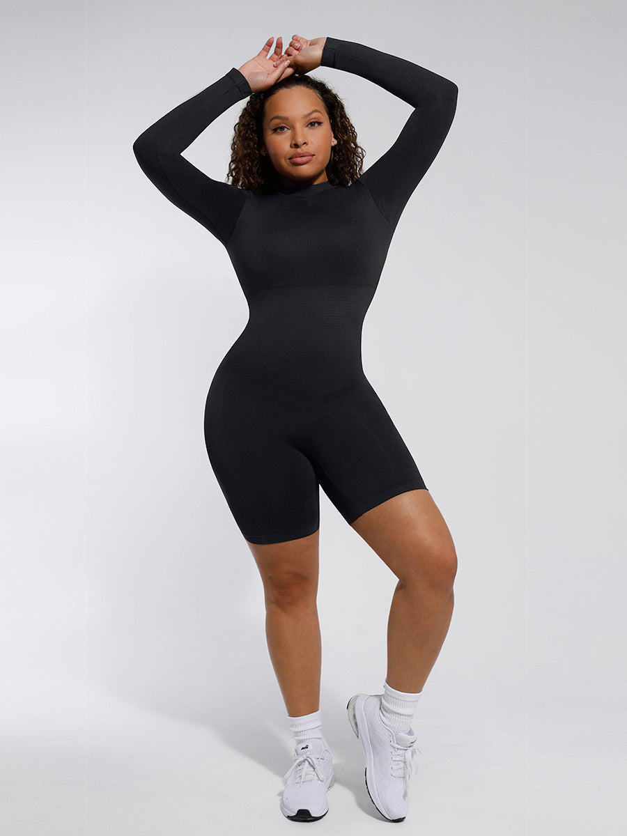 GALVIER. Comfortabele Lange Mouw Shapewear Jumpsuit | Gestroomlijnd & Elegant Figuur