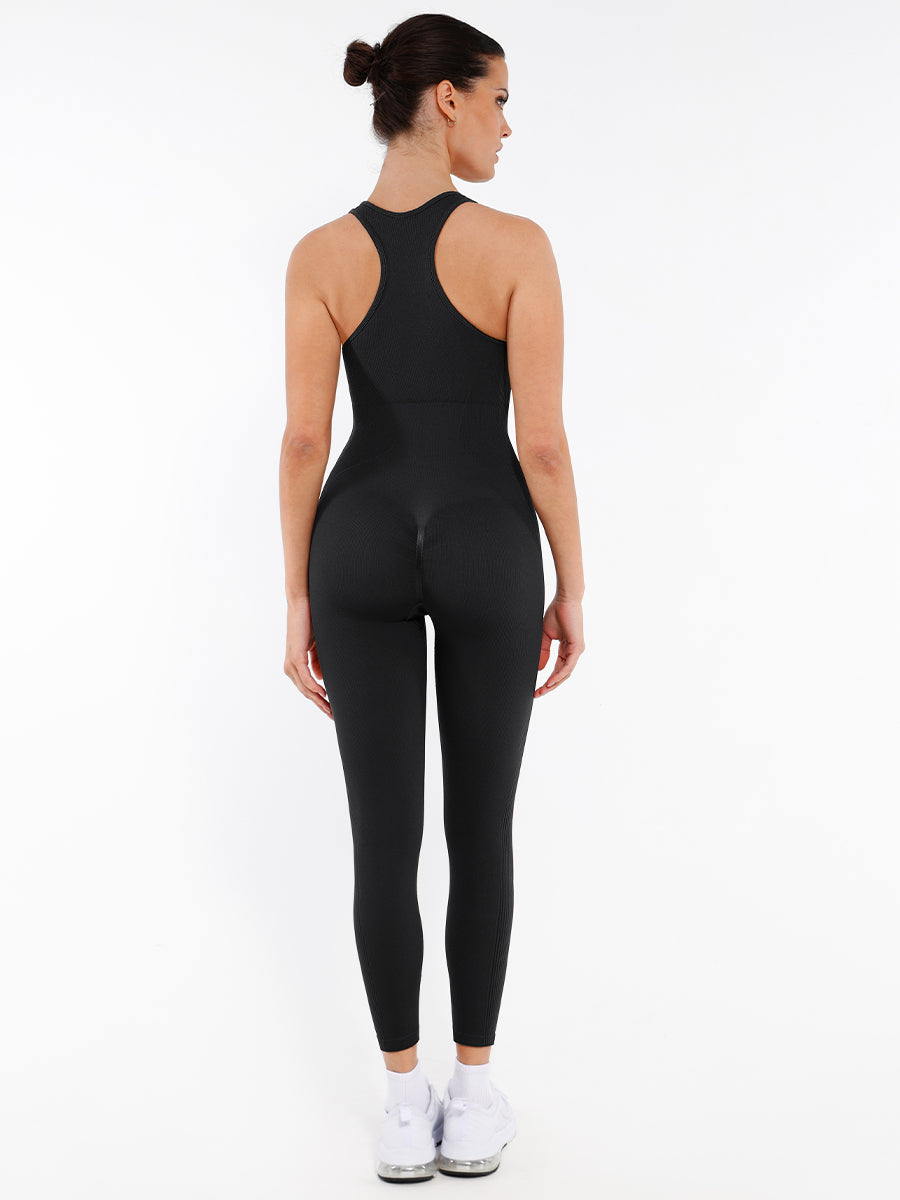 Naadloze Corrigerende Jumpsuit met Rits – Ultiem Comfort & Stijlvolle Figuurvorming