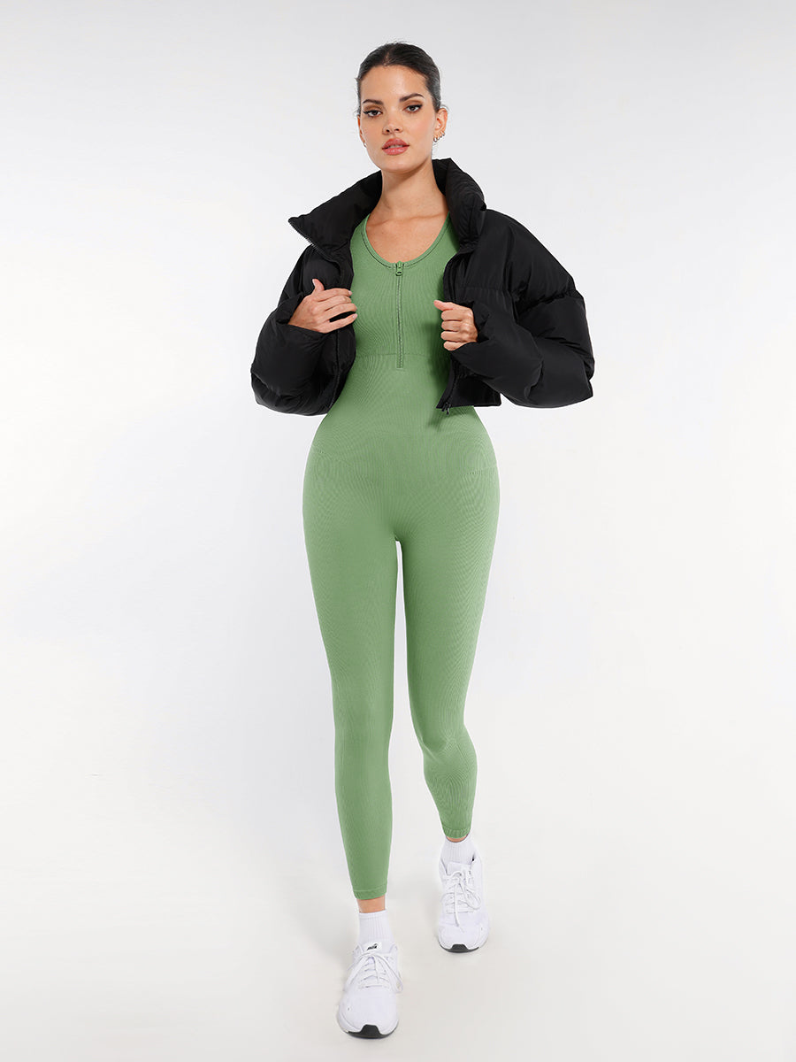 Naadloze Corrigerende Jumpsuit met Rits – Ultiem Comfort & Stijlvolle Figuurvorming
