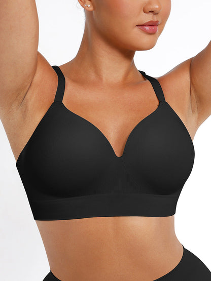Alledaagse Draadloze Push-Up Comfort Beha: Naadloze Ondersteuning voor Perfecte Pasvorm