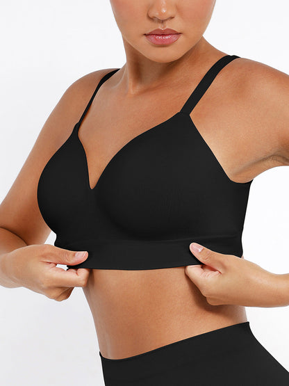 Alledaagse Draadloze Push-Up Comfort Beha: Naadloze Ondersteuning voor Perfecte Pasvorm