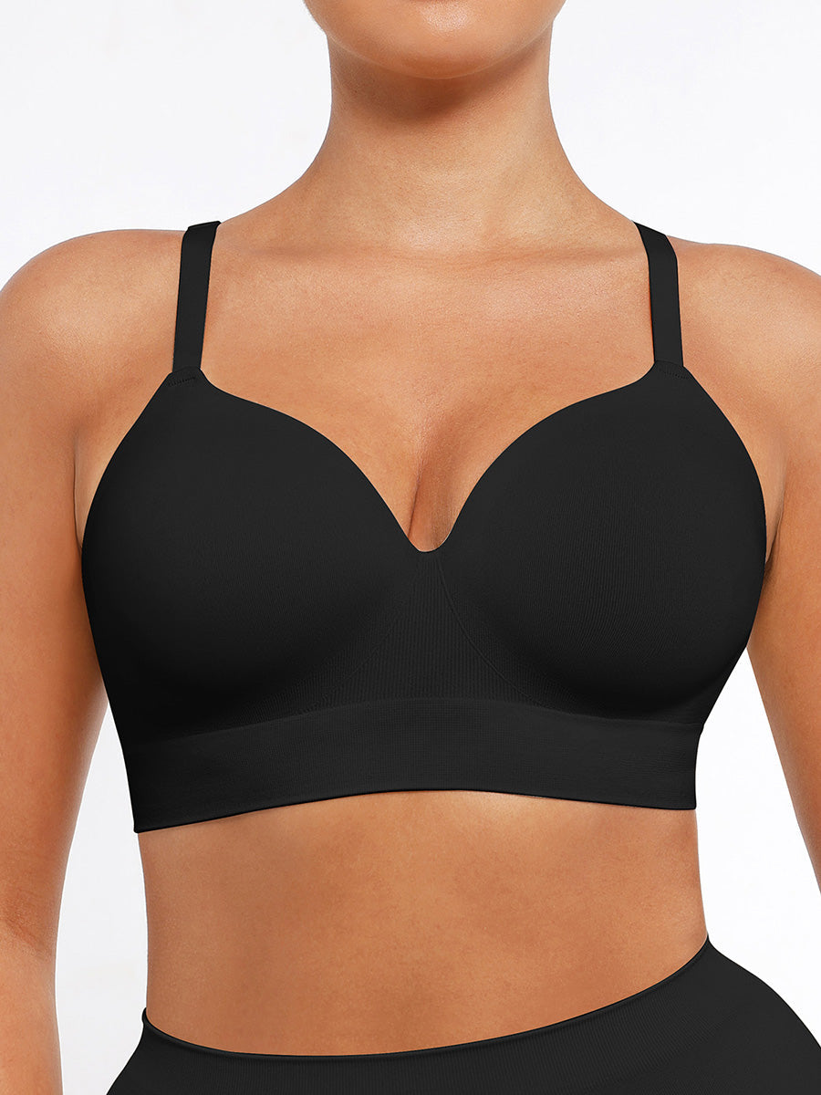 Alledaagse Draadloze Push-Up Comfort Beha: Naadloze Ondersteuning voor Perfecte Pasvorm