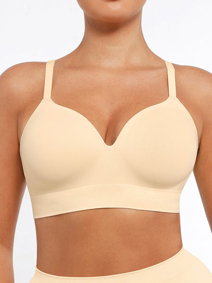 Alledaagse Draadloze Push-Up Comfort Beha: Naadloze Ondersteuning voor Perfecte Pasvorm