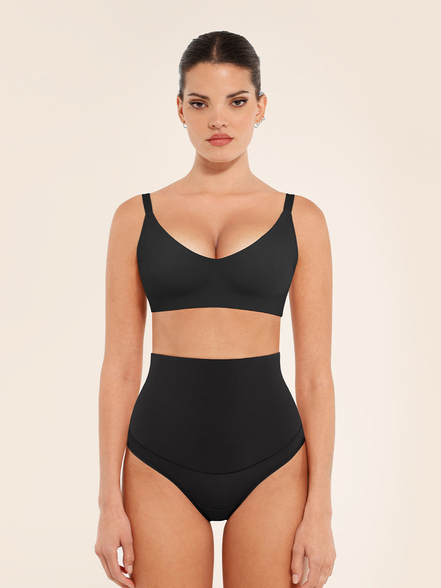 Comfortabele Gladde Plunge Beha: Verstelbare Bandjes, Draadloos voor Optimale Ondersteuning