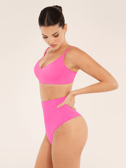 Comfortabele Gladde Plunge Beha: Verstelbare Bandjes, Draadloos voor Optimale Ondersteuning