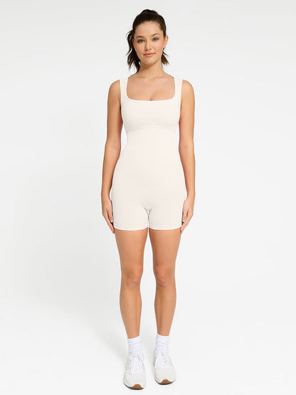 Naadloze Shapewear Romper met Vierkante Hals - Comfortabel en Flatterend Jumpsuit