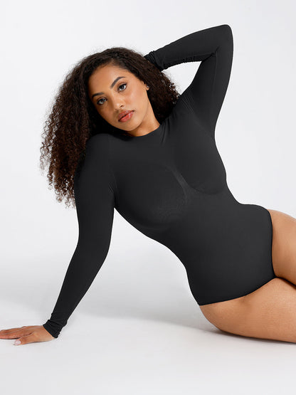 Dames Corrigerende Bodysuit Lange Mouwen Buikcontrole Naadloos Comfortabel GALVIER.